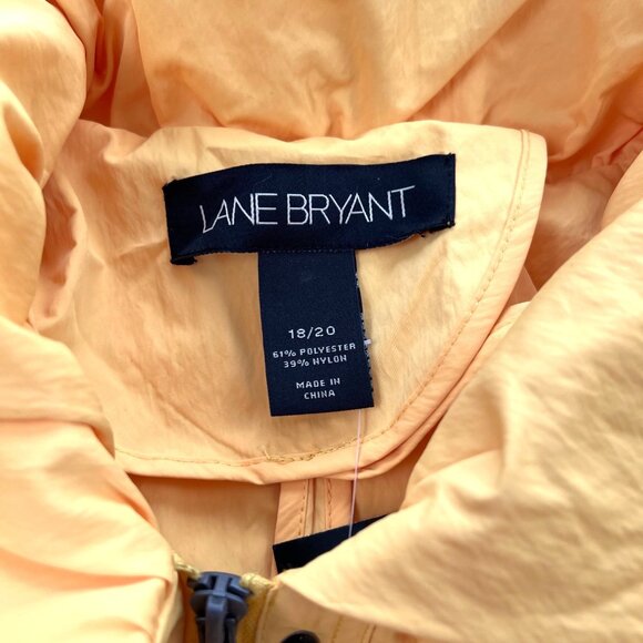Lane Bryant Womens Lightweight Windbreaker Jacket Size 18/20 Drawstring Zip Snap - Picture 4 of 11